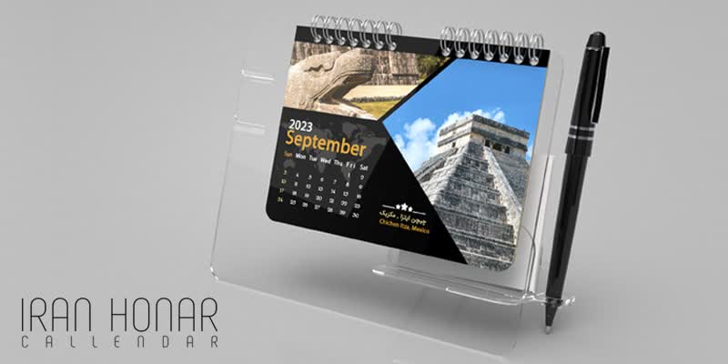 تقویم رومیزی پایه پلکسی 1405