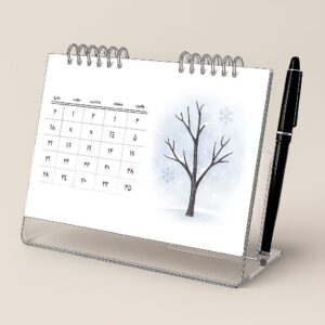 تقویم رومیزی پایه شفاف 1405